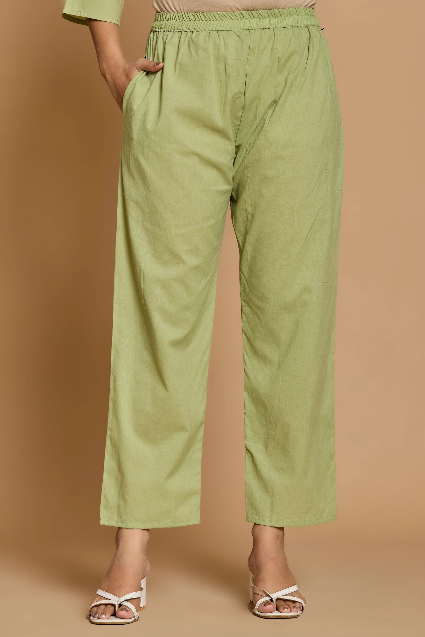 Purple Mandarin Collar Pure Cotton Cord Set