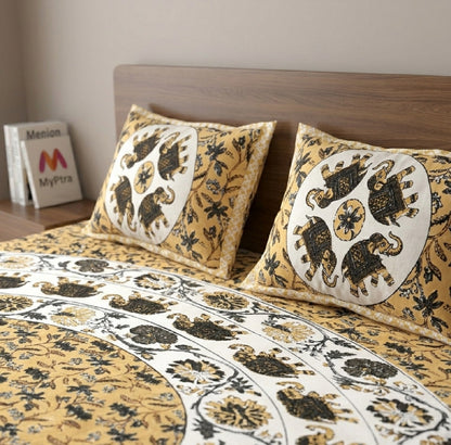 King Size 100% Cotton Double Bedsheet with 2 Pillow Covers