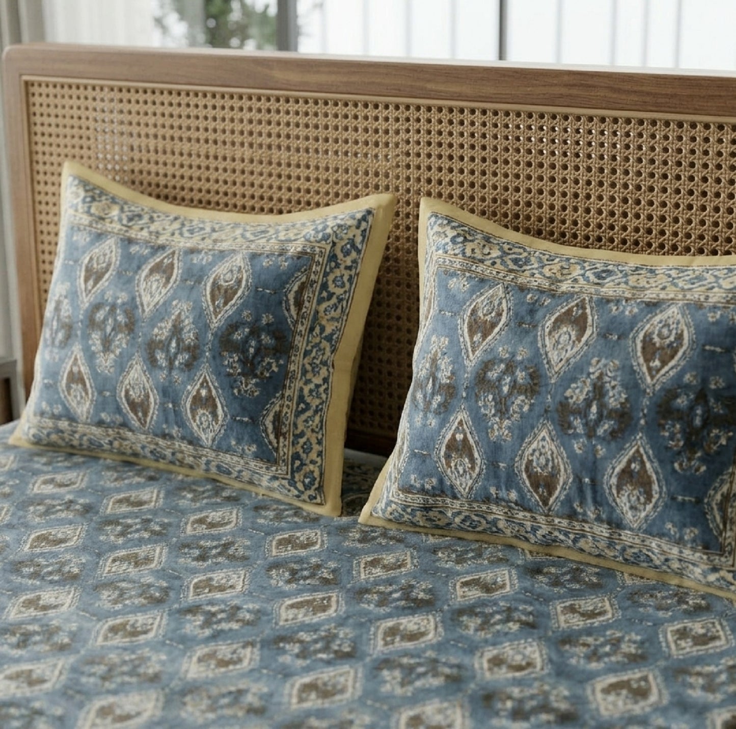 King Size 100% Cotton Double Bedsheet with 2 Pillow Covers