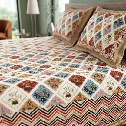 King Size 100% Cotton Double Bedsheet with 2 Pillow Covers