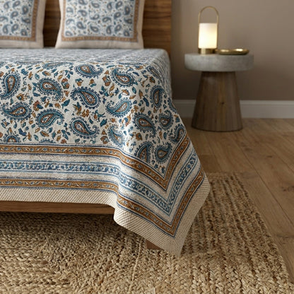 King Size 100% Cotton Double Bedsheet with 2 Pillow Covers