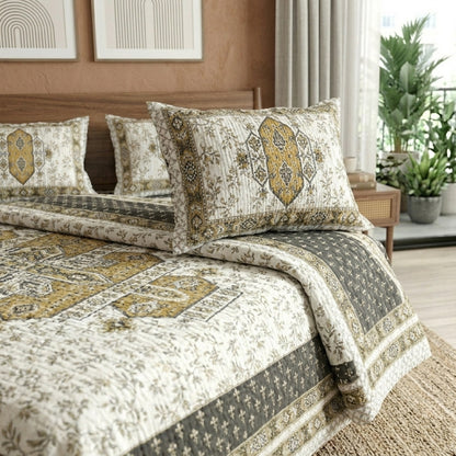 King Size 100% Cotton Double Bedsheet with 2 Pillow Covers