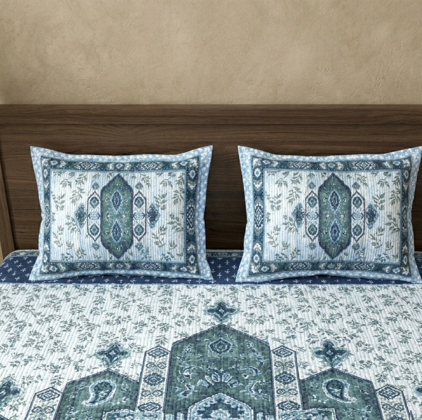 King Size 100% Cotton Double Bedsheet with 2 Pillow Covers