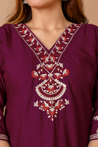 Yellow Embroidered Ethnic Top