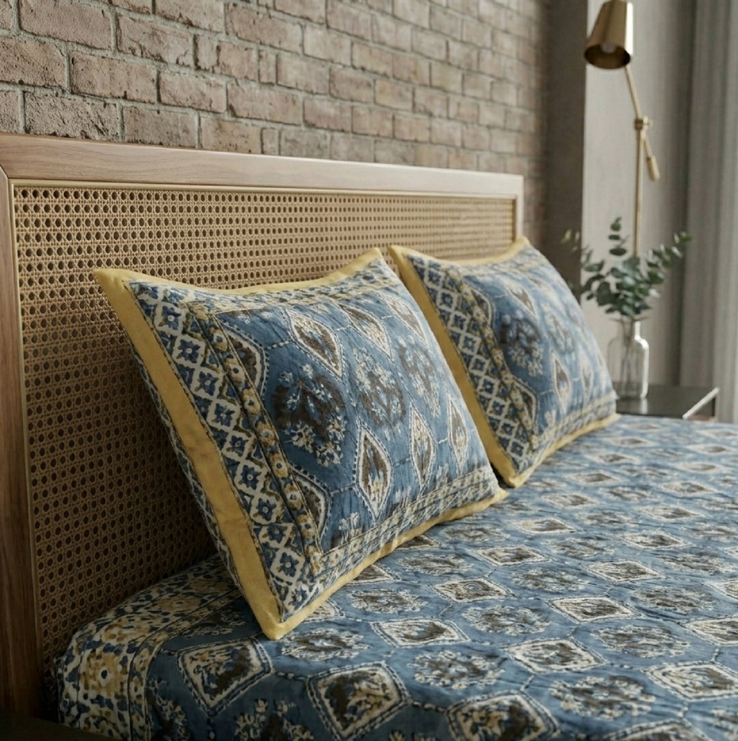 King Size 100% Cotton Double Bedsheet with 2 Pillow Covers