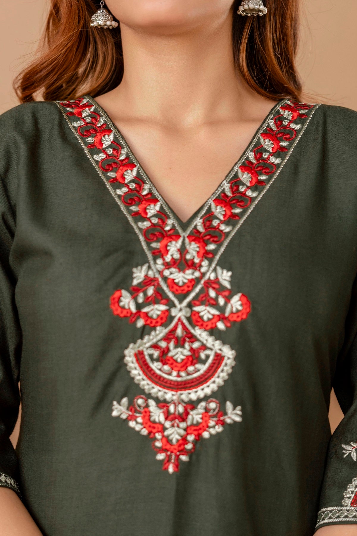 Yellow Embroidered Ethnic Top