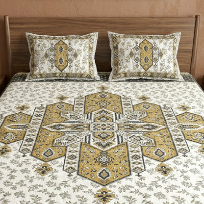 King Size 100% Cotton Double Bedsheet with 2 Pillow Covers