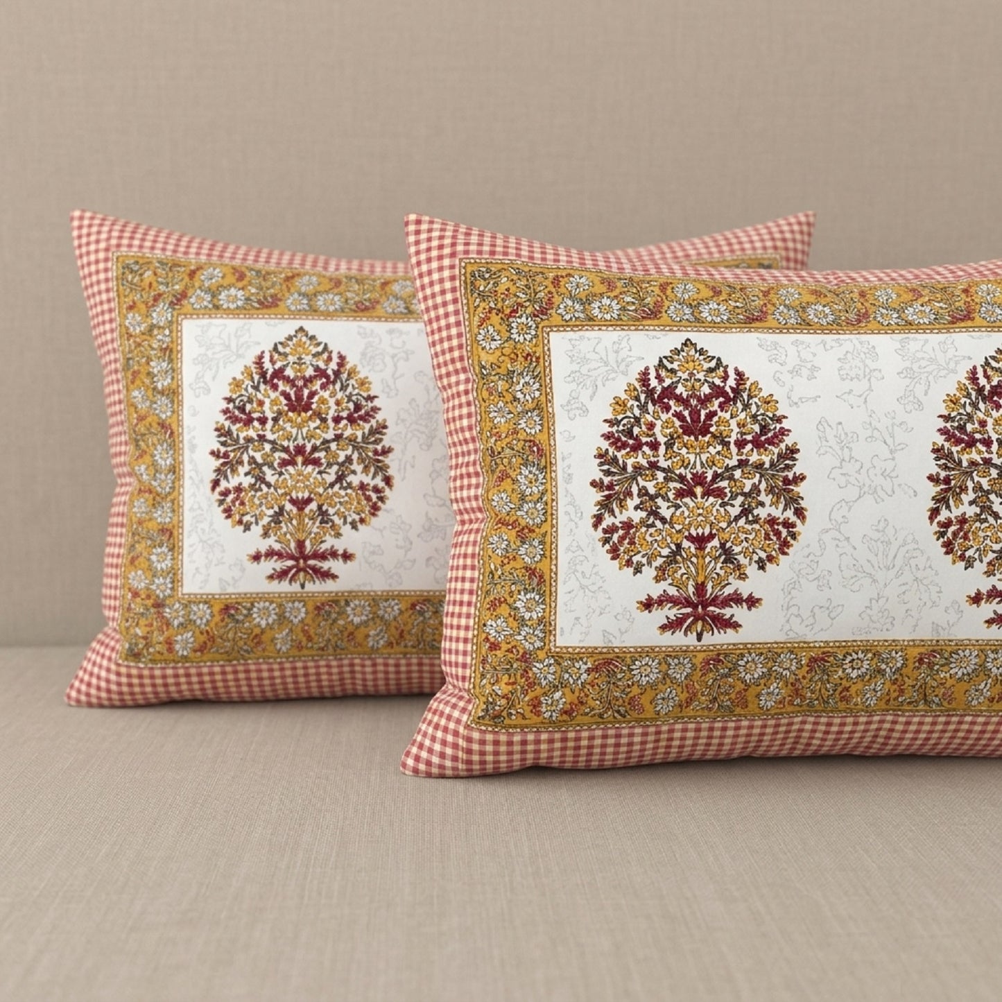 King Size 100% Cotton Double Bedsheet with 2 Pillow Covers